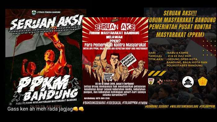 Info Bandung Kota Beredar Poster Seruan Aksi Penolakan PPKM Polda