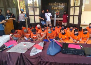 Polrestabes Bandung Gulung 14 Pelaku Curas, Curat dan Curanmor