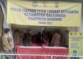Forkopimda Kabupaten Bandung Monitoring Posko PPKM Baleendah