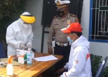 Polresta Bandung Putar Balikkan Kendaraan yang Ogah Rapid Antigen