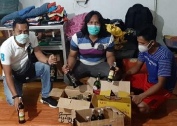 Polisi Amankan Puluhan Jenis Botol Miras di Majalengka