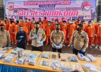 Ungkap 27 Kasus, Sat Narkoba Polresta Cirebon Amankan 34 Tersangka