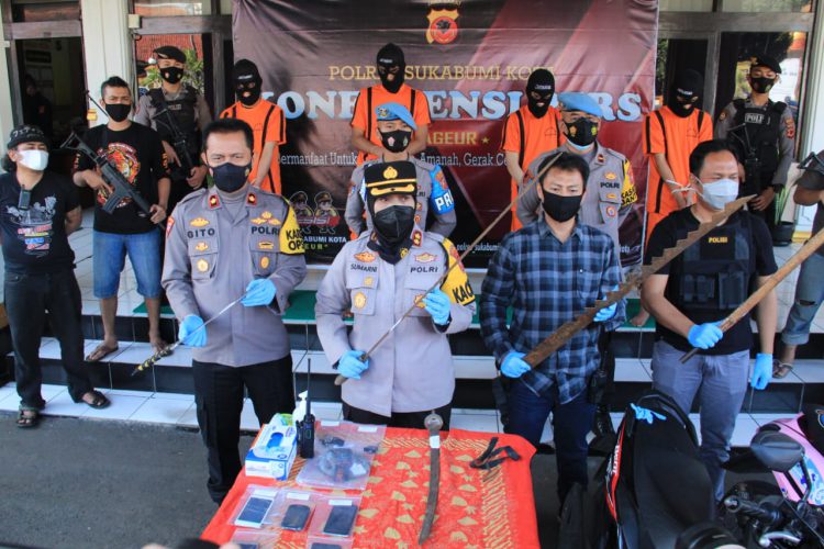 Buat Teror dan Aniaya Warga, 4 Anggota Geng Motor di Sukabumi Ditangkap Polisi