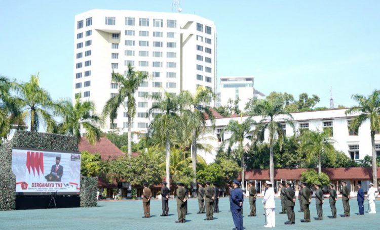 HUT Ke-76 TNI Digelar Virtual di Makodam III Siliwangi