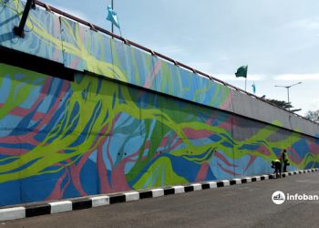 Warna Baru Percantik Jembatan Pasupati Diharapkan Meminimalisir Vandalisme