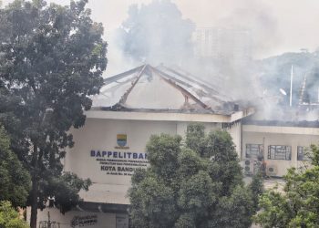 Begini Kronologi Kebakaran Kantor Bapelitbang Kota Bandung