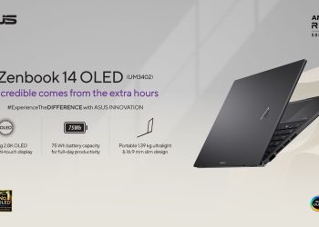 ASUS Zenbook 14 OLED (UM3402), Laptop Portabel, Modern, dengan Daya Tahan Baterai Seharian!