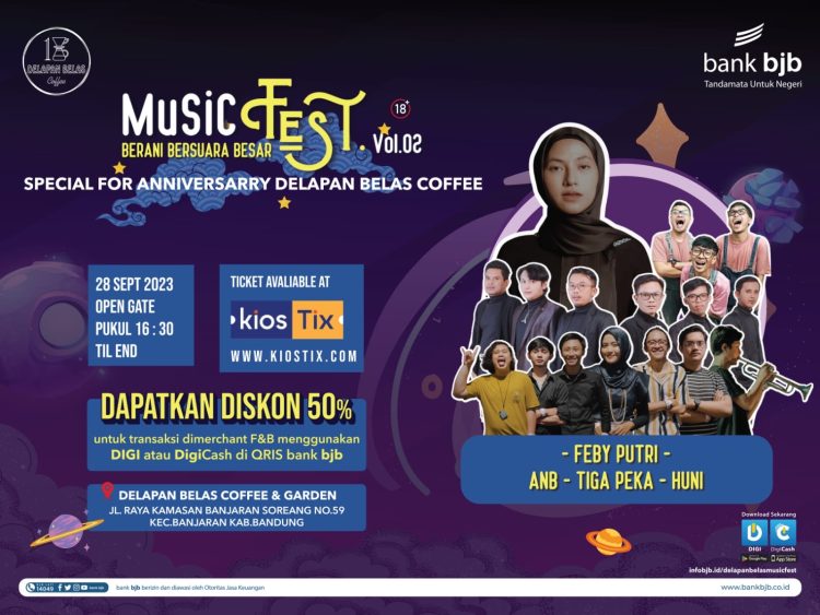 Nonton Gelaran Delapan Belas Coffe & Music Festival Vol 2 Pakai DIGI dan DigiCash Banyak Untungnya