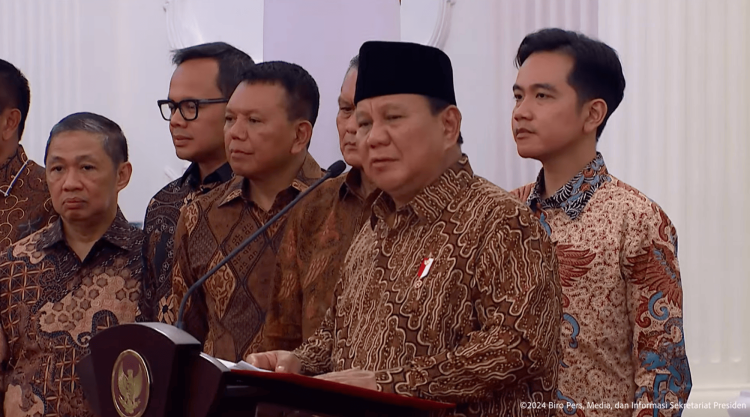 Daftar Lengkap Menteri dan Wakil Menteri Kabinet Merah Putih Prabowo-Gibran