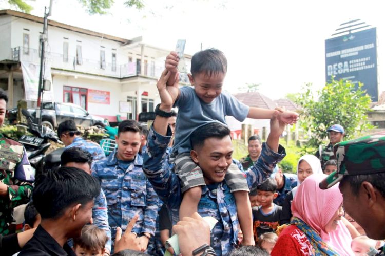 Trauma Healing Lanud Husein Sastranegara untuk Anak Korban Bencana di Cianjur