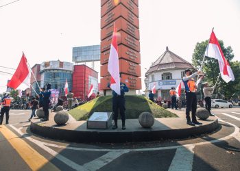 Dari Simpang Lima hingga Dago Cikapayang, Bandung Kompak 3 Menit untuk Indonesia