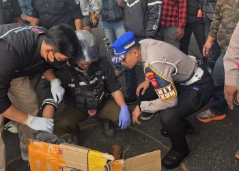 Kecelakaan di Simpang Soekarno Hatta–Kopo, Seorang Pria Meninggal Dunia Ditempat